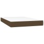 Letto a Molle Materasso e LED Marrone Scuro 120x200 cm Tessuto Letto a Molle Materasso e LED Marrone Scuro 120x200 cm Tessuto