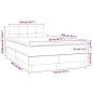 Letto a Molle Materasso e LED Marrone Scuro 120x200 cm Tessuto Letto a Molle Materasso e LED Marrone Scuro 120x200 cm Tessuto