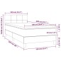 vidaXL Letto a Molle Materasso e LED Grigio Scuro 100x200cm in Tessuto vidaXL Letto a Molle Materasso e LED Grigio Scuro 100x200cm in Tessuto