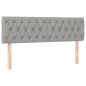 Letto a Molle Materasso e LED Grigio Chiaro 160x200 cm Tessuto Letto a Molle Materasso e LED Grigio Chiaro 160x200 cm Tessuto