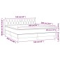Letto a Molle Materasso e LED Grigio Chiaro 160x200 cm Tessuto Letto a Molle Materasso e LED Grigio Chiaro 160x200 cm Tessuto