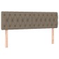 Letto a Molle con Materasso e LED Tortora 160x200 cm in Tessuto