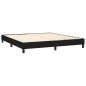 Letto a Molle con Materasso e LED Nero 160x200 cm in Tessuto Letto a Molle con Materasso e LED Nero 160x200 cm in Tessuto