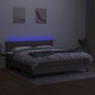 vidaXL Letto a Molle con Materasso e LED Tortora 180x200 cm in Tessuto vidaXL Letto a Molle con Materasso e LED Tortora 180x200 cm in Tessuto