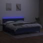 vidaXL Letto a Molle con Materasso e LED Blu 180x200 cm in Tessuto vidaXL Letto a Molle con Materasso e LED Blu 180x200 cm in Tessuto