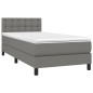 vidaXL Letto a Molle Materasso e LED Grigio Scuro 90x190 cm in Tessuto vidaXL Letto a Molle Materasso e LED Grigio Scuro 90x190 cm in Tessuto
