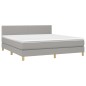 vidaXL Letto a Molle Materasso e LED Grigio Chiaro 180x200 cm Tessuto vidaXL Letto a Molle Materasso e LED Grigio Chiaro 180x200 cm Tessuto