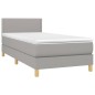 vidaXL Letto a Molle Materasso e LED Grigio Chiaro 90x200 cm Tessuto vidaXL Letto a Molle Materasso e LED Grigio Chiaro 90x200 cm Tessuto
