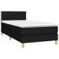 vidaXL Letto a Molle con Materasso e LED Nero 90x190 cm in Tessuto vidaXL Letto a Molle con Materasso e LED Nero 90x190 cm in Tessuto