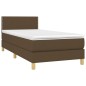 Letto a Molle Materasso e LED Marrone Scuro 90x200cm in Tessuto Letto a Molle Materasso e LED Marrone Scuro 90x200cm in Tessuto