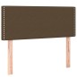 Letto a Molle Materasso e LED Marrone Scuro 90x200cm in Tessuto Letto a Molle Materasso e LED Marrone Scuro 90x200cm in Tessuto