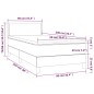 Letto a Molle Materasso e LED Marrone Scuro 90x200cm in Tessuto Letto a Molle Materasso e LED Marrone Scuro 90x200cm in Tessuto