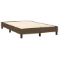 vidaXL Letto a Molle Materasso e LED Marrone Scuro 120x200 cm Tessuto vidaXL Letto a Molle Materasso e LED Marrone Scuro 120x200 cm Tessuto