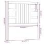 Testiera per Letto Miele 96x4x100 cm in Legno Massello di Pino Testiera per Letto Miele 96x4x100 cm in Legno Massello di Pino
