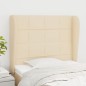 vidaXL Testiera ad Orecchio Crema 93x23x118/128 cm in Tessuto vidaXL Testiera ad Orecchio Crema 93x23x118/128 cm in Tessuto
