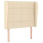 vidaXL Testiera ad Orecchio Crema 93x23x118/128 cm in Tessuto vidaXL Testiera ad Orecchio Crema 93x23x118/128 cm in Tessuto