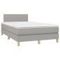 vidaXL Letto a Molle Materasso e LED Grigio Chiaro 120x200 cm Tessuto vidaXL Letto a Molle Materasso e LED Grigio Chiaro 120x200 cm Tessuto