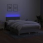 vidaXL Letto a Molle Materasso e LED Grigio Chiaro 120x200 cm Tessuto vidaXL Letto a Molle Materasso e LED Grigio Chiaro 120x200 cm Tessuto