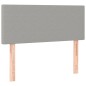 Letto a Molle Materasso e LED Grigio Chiaro 80x200 cm Tessuto Letto a Molle Materasso e LED Grigio Chiaro 80x200 cm Tessuto