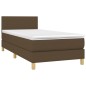 Letto a Molle Materasso e LED Marrone Scuro 90x200cm in Tessuto Letto a Molle Materasso e LED Marrone Scuro 90x200cm in Tessuto