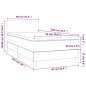 Letto a Molle Materasso e LED Marrone Scuro 90x200cm in Tessuto Letto a Molle Materasso e LED Marrone Scuro 90x200cm in Tessuto