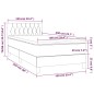 Letto a Molle Materasso e LED Grigio Scuro 100x200cm in Tessuto Letto a Molle Materasso e LED Grigio Scuro 100x200cm in Tessuto