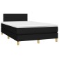 vidaXL Letto a Molle con Materasso e LED Nero 120x200cm in Tessuto vidaXL Letto a Molle con Materasso e LED Nero 120x200cm in Tessuto