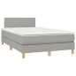 vidaXL Letto a Molle Materasso e LED Grigio Chiaro 120x200 cm Tessuto vidaXL Letto a Molle Materasso e LED Grigio Chiaro 120x200 cm Tessuto