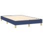 Letto a Molle con Materasso e LED Blu 120x200cm in Tessuto