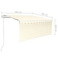 Tenda da Sole Retrattile Automatica con Parasole 3x2,5m Crema Tenda da Sole Retrattile Automatica con Parasole 3x2,5m Crema