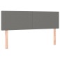 Letto a Molle Materasso e LED Grigio Scuro 140x200cm in Tessuto
