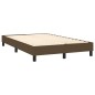 Letto a Molle Materasso e LED Marrone Scuro 120x200 cm Tessuto Letto a Molle Materasso e LED Marrone Scuro 120x200 cm Tessuto