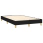 Letto a Molle con Materasso e LED Nero 120x200cm in Tessuto Letto a Molle con Materasso e LED Nero 120x200cm in Tessuto