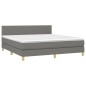 vidaXL Letto a Molle Materasso e LED Grigio Scuro 180x200cm in Tessuto vidaXL Letto a Molle Materasso e LED Grigio Scuro 180x200cm in Tessuto