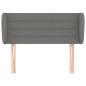 Testiera ad Orecchio Grigio Scuro 103x23x78/88 cm in Tessuto