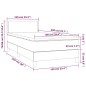 vidaXL Letto a Molle Materasso e LED Grigio Scuro 100x200cm in Tessuto vidaXL Letto a Molle Materasso e LED Grigio Scuro 100x200cm in Tessuto