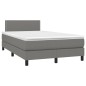 Letto a Molle Materasso e LED Grigio Scuro 120x200cm in Tessuto Letto a Molle Materasso e LED Grigio Scuro 120x200cm in Tessuto