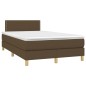 Letto a Molle Materasso e LED Marrone Scuro 120x200 cm Tessuto Letto a Molle Materasso e LED Marrone Scuro 120x200 cm Tessuto