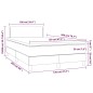 Letto a Molle Materasso e LED Marrone Scuro 120x200 cm Tessuto Letto a Molle Materasso e LED Marrone Scuro 120x200 cm Tessuto