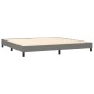 Letto a Molle Materasso e LED Grigio Scuro 200x200cm in Tessuto Letto a Molle Materasso e LED Grigio Scuro 200x200cm in Tessuto