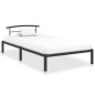 vidaXL Giroletto Nero in Metallo 90x200 cm vidaXL Giroletto Nero in Metallo 90x200 cm