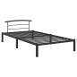 vidaXL Giroletto Nero in Metallo 90x200 cm vidaXL Giroletto Nero in Metallo 90x200 cm