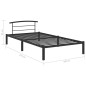 vidaXL Giroletto Nero in Metallo 90x200 cm vidaXL Giroletto Nero in Metallo 90x200 cm