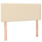 Letto a Molle con Materasso e LED Crema 120x200cm in Tessuto Letto a Molle con Materasso e LED Crema 120x200cm in Tessuto
