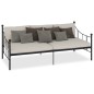 Telaio Divano Letto Nero in Metallo 90x200 cm Telaio Divano Letto Nero in Metallo 90x200 cm