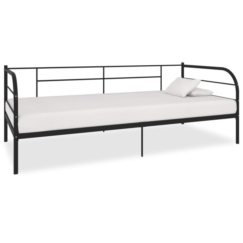 Telaio Divano Letto Nero in Metallo 90x200 cm Telaio Divano Letto Nero in Metallo 90x200 cm