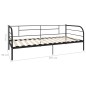 Telaio Divano Letto Nero in Metallo 90x200 cm Telaio Divano Letto Nero in Metallo 90x200 cm