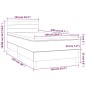 Letto a Molle Materasso e LED Grigio Chiaro 100x200 cm Tessuto Letto a Molle Materasso e LED Grigio Chiaro 100x200 cm Tessuto