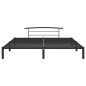 vidaXL Giroletto Nero in Metallo 180x200 cm vidaXL Giroletto Nero in Metallo 180x200 cm