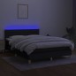 vidaXL Letto a Molle con Materasso e LED Nero 140x190 cm in Tessuto vidaXL Letto a Molle con Materasso e LED Nero 140x190 cm in Tessuto